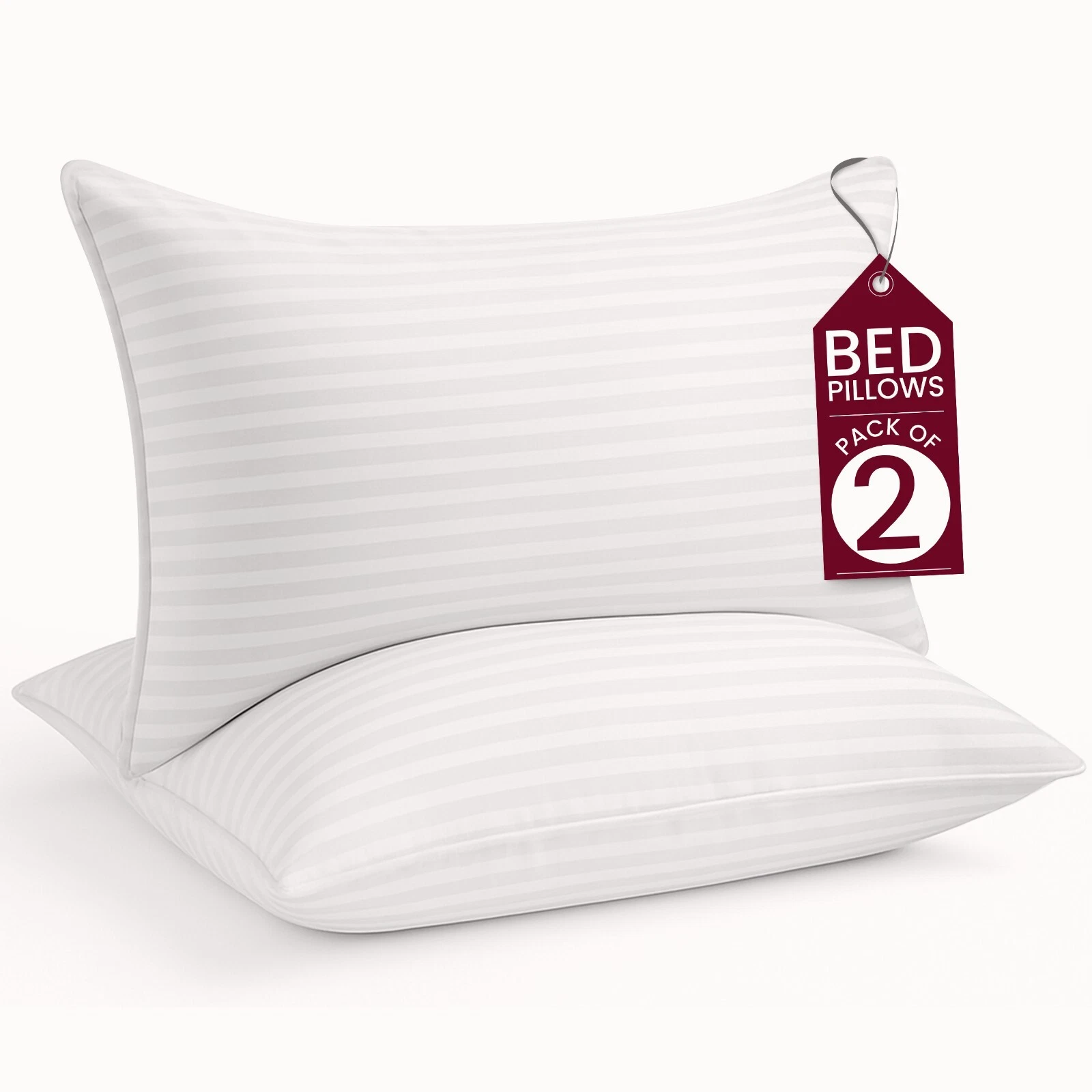 Cotton Pillows Set of 2 Breathable Hotel Quality D
